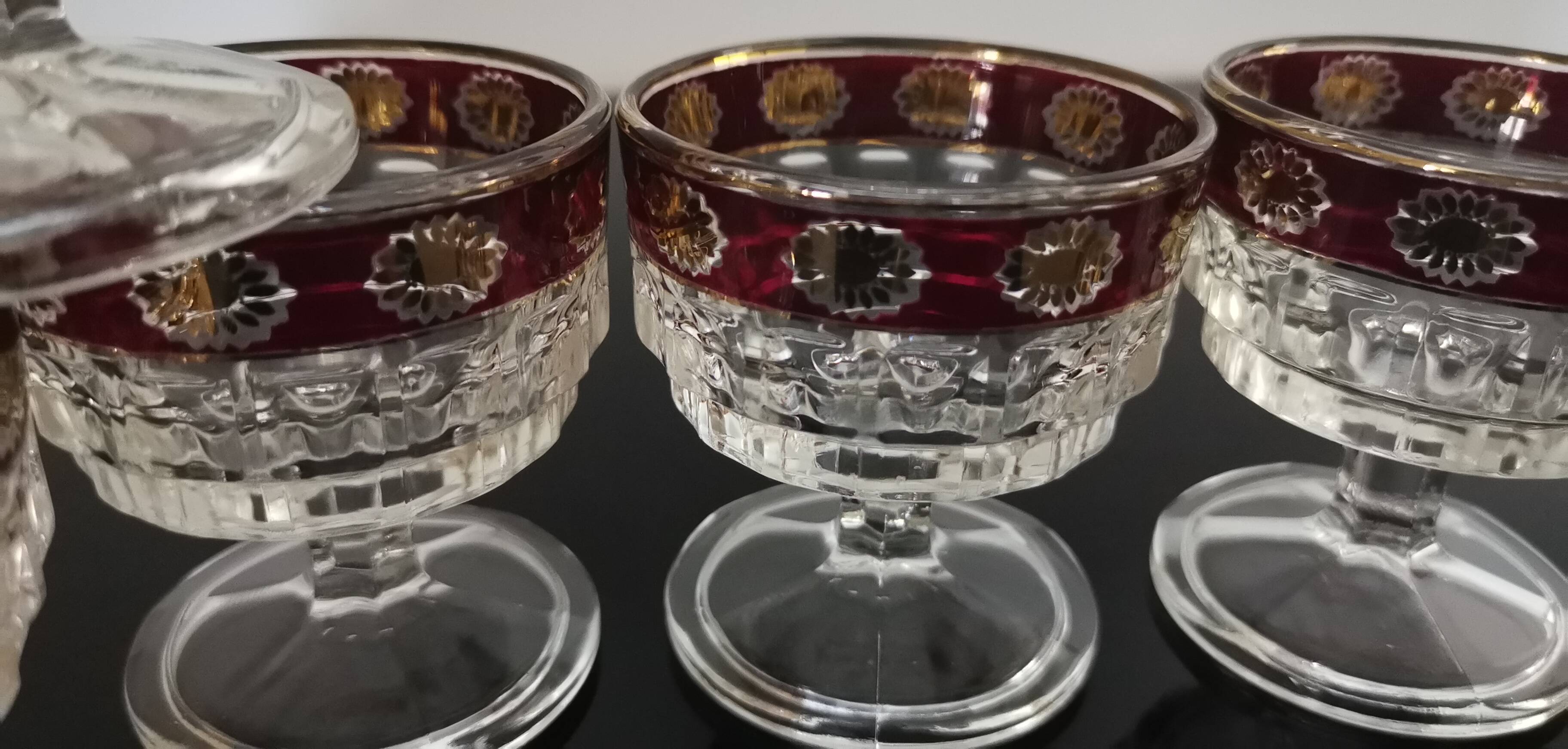 6 stemmed glasses Made in Italy