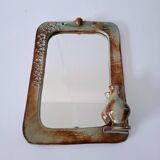 70s ceramic mirror