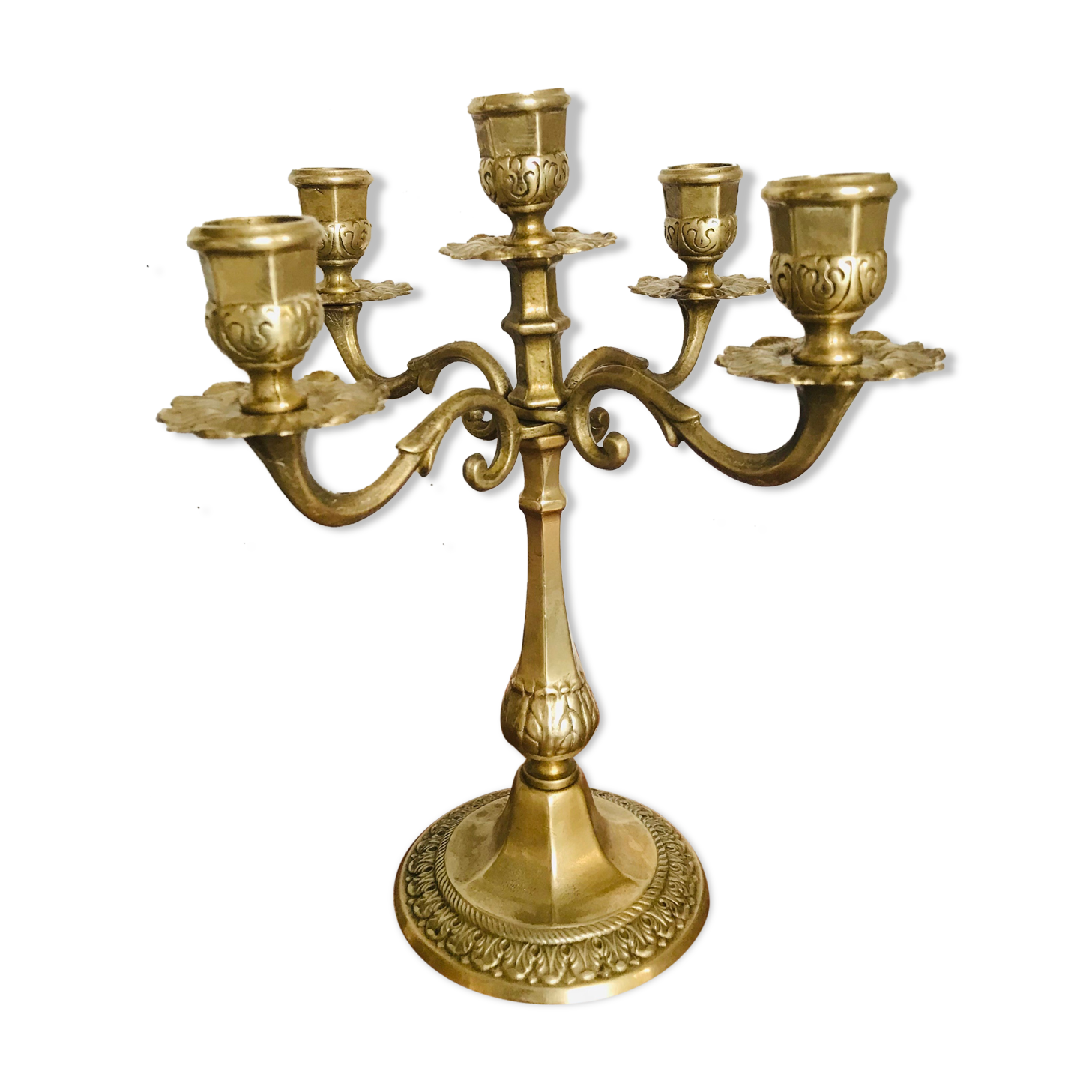 Golden bronze chandelier