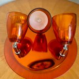 Ceiling lamp chandelier vintage orange