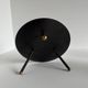 Vintage Modernist Large Sized Black Metal Candle Holder