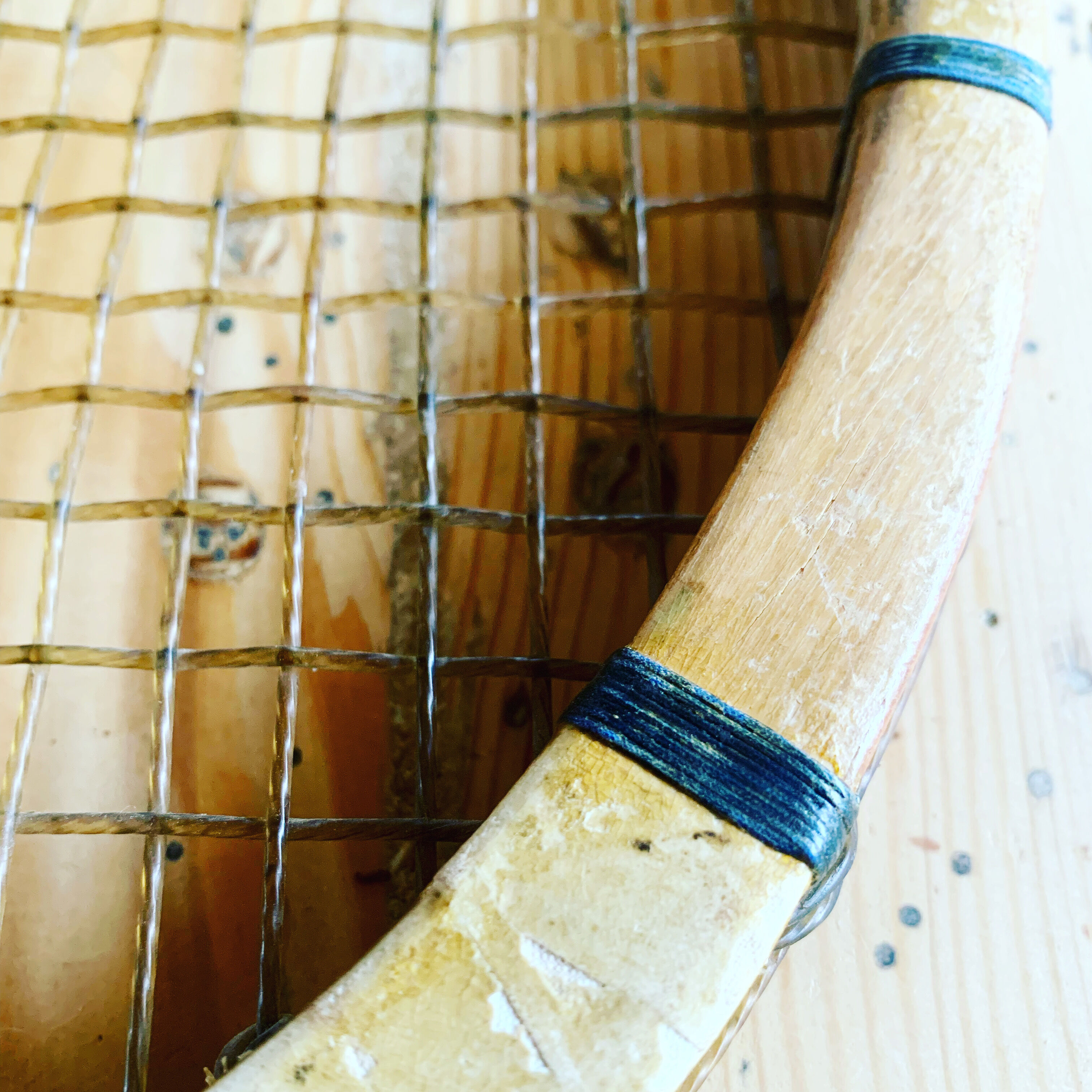 Vintage wooden tennis racket