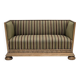 1950s, Danish 2-seater sofa, green furniture wool, oak wood.