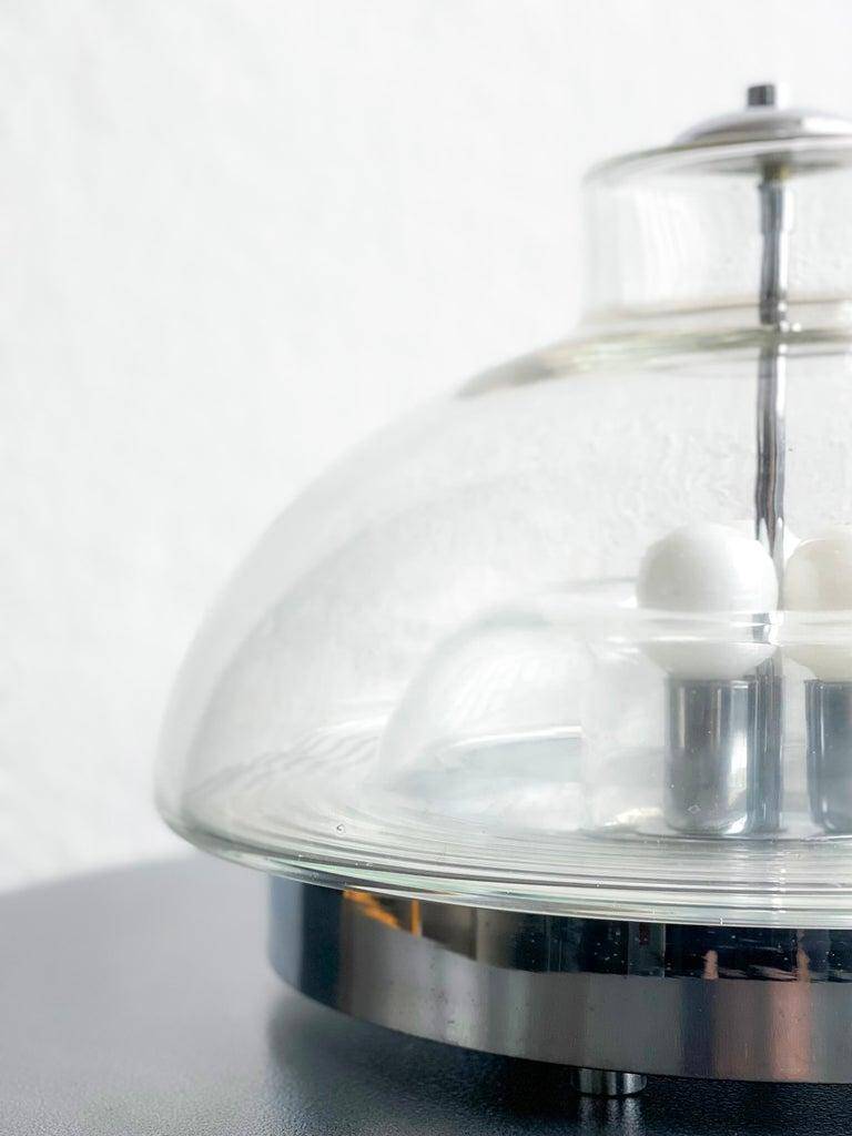 Vintage Murano Glass Table Lamp, Space Age Era, Nason Mazzega Style