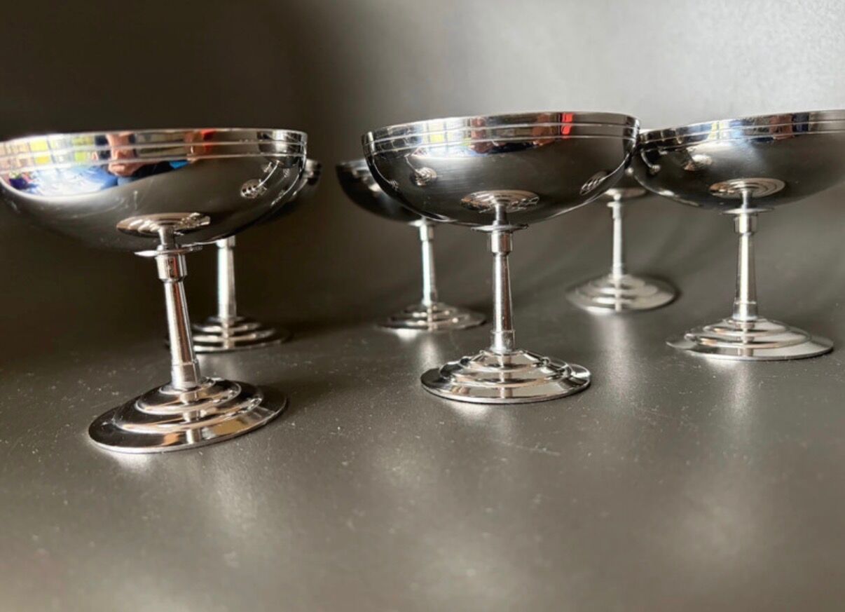 Vintage dessert bowls Inox - Set of 10