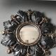Small Sun Mirror Witch's Eye Round In Resin Patina Black/Copper