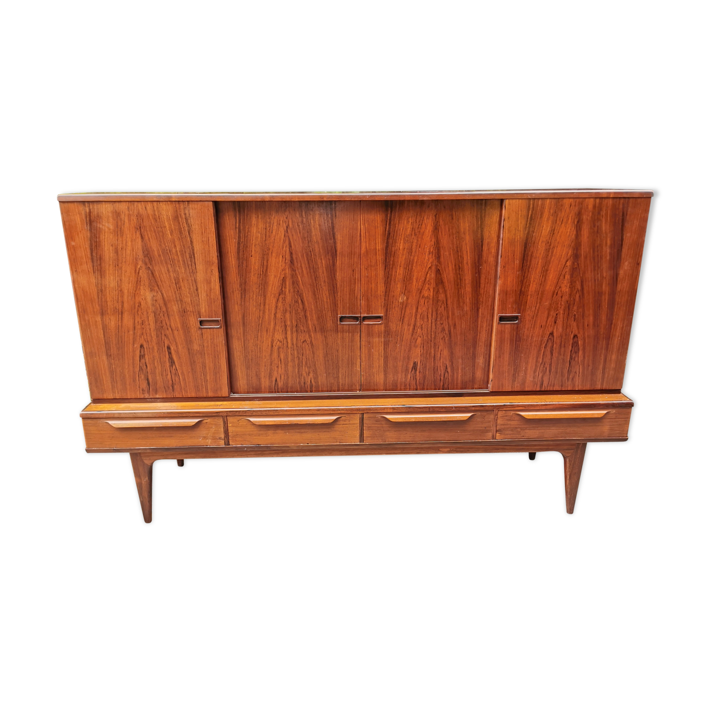 High sideboard in teak edited by Samcom for Johannes ANDERSEN