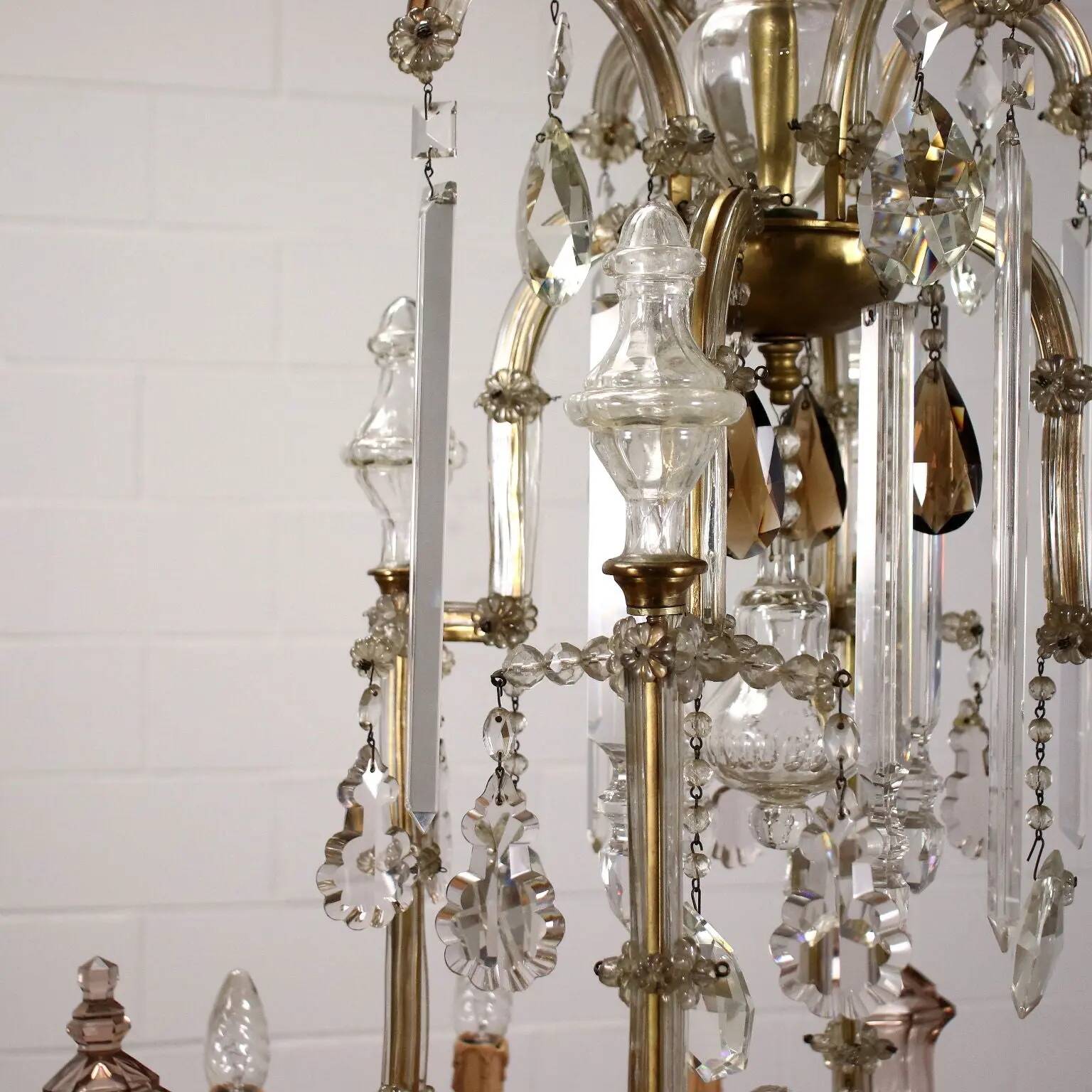 Glass chandelier Italy 20th Century