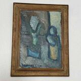 Original mid-century Swedish oil on panel – “Plant Pot” by Lennart Liljo – vintage & framed – 34 × 43 cm