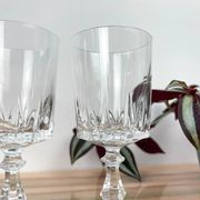 6 Cristal D'Arques Louvre model white wine glasses