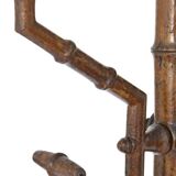 Cast iron coat rack in a bamboo style