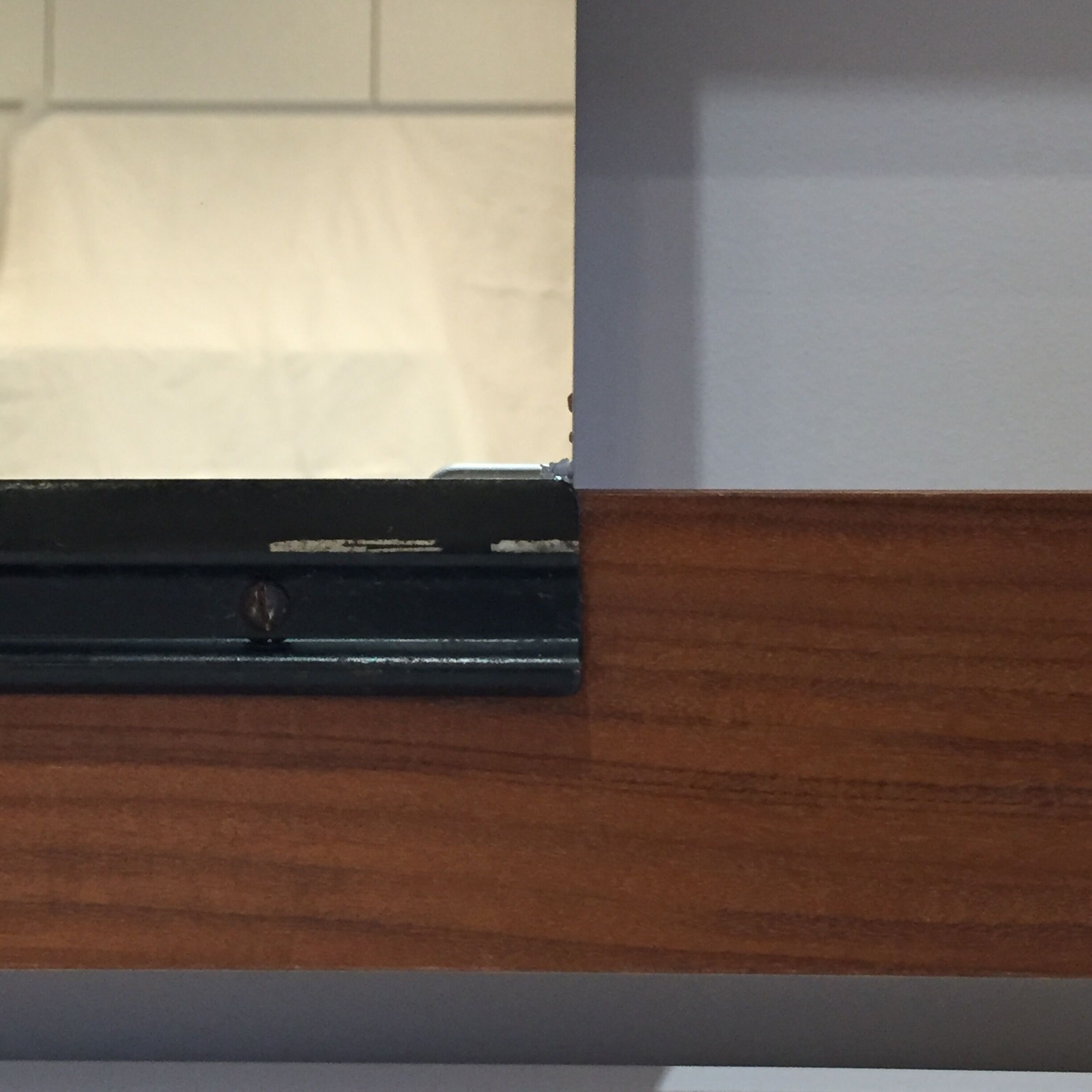 Vintage modernist wall coat holder with mirror, 1960s