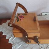 Small wooden sewing box worker