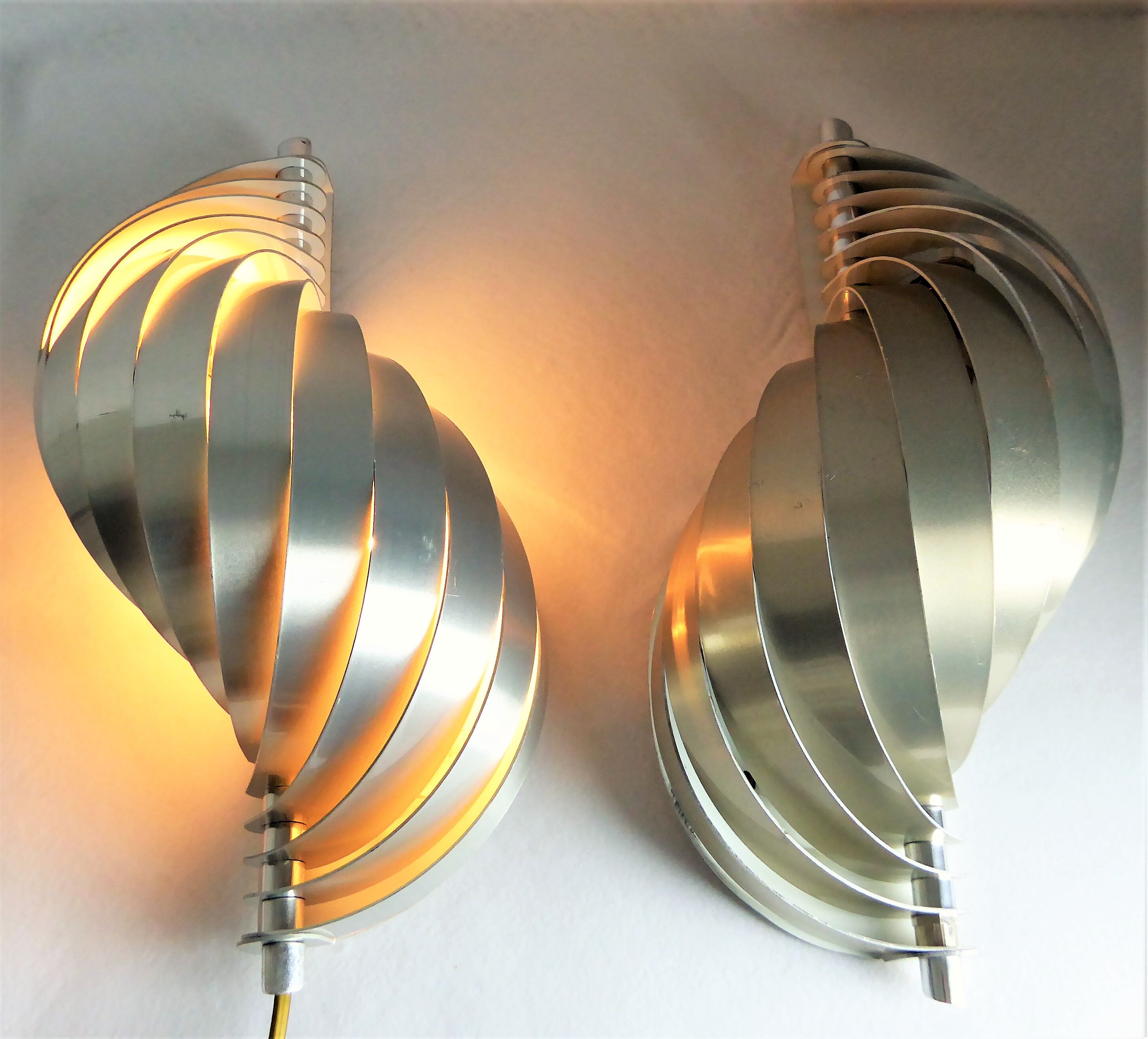Paire appliques Henri Mathieu 1960