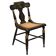 Georgian side bergère circa 1825, ebonised and hand-painted in Baltimore style.