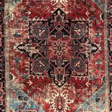 Ancient Heriz Carpet – Cobalt Blue & Indigo – 330 x 218 cm