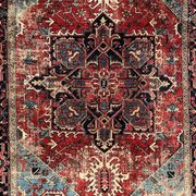 Ancient Heriz Carpet – Cobalt Blue & Indigo – 330 x 218 cm