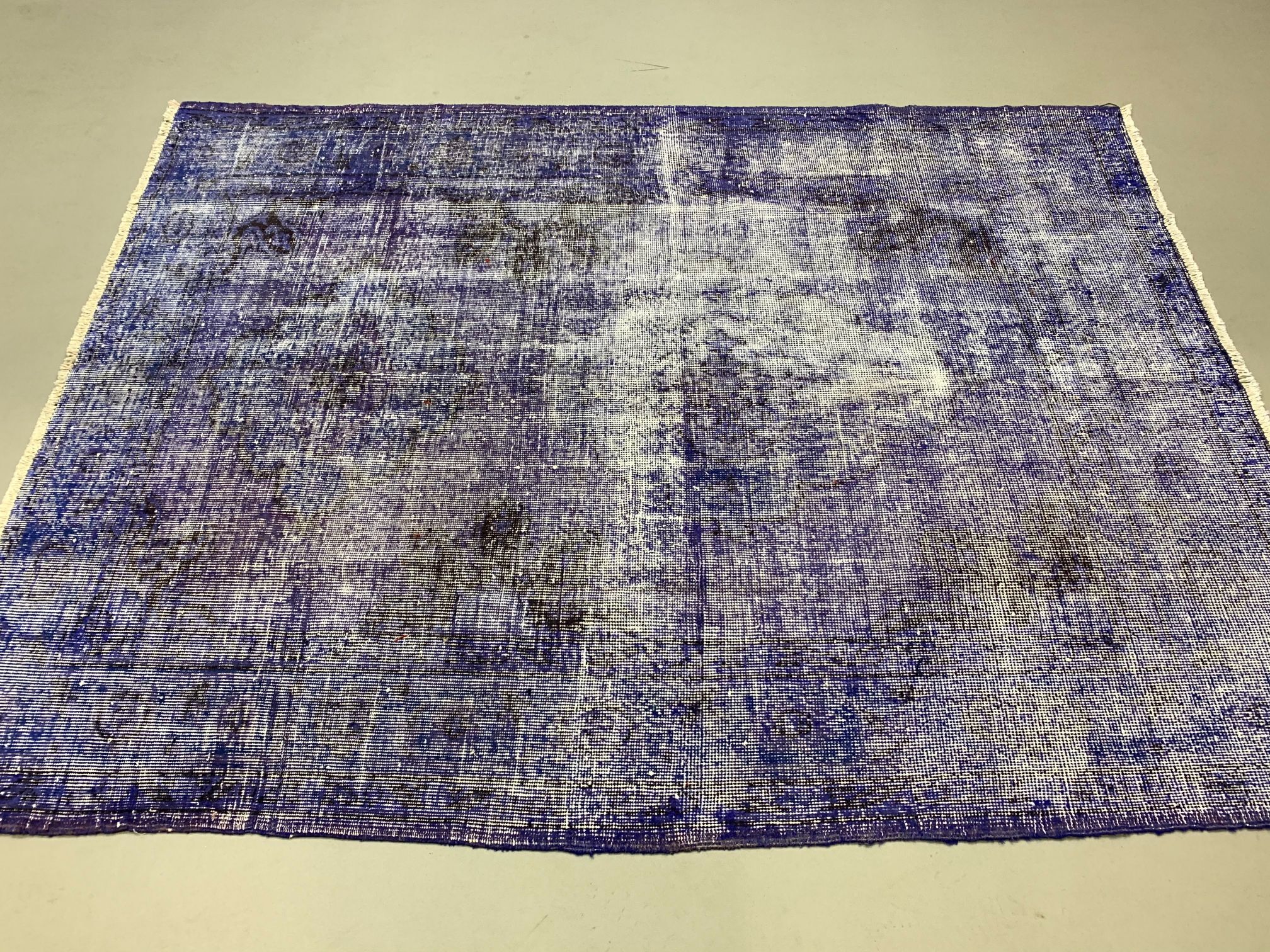 Distressed Overdyed Turkish Rug 210x154 cm