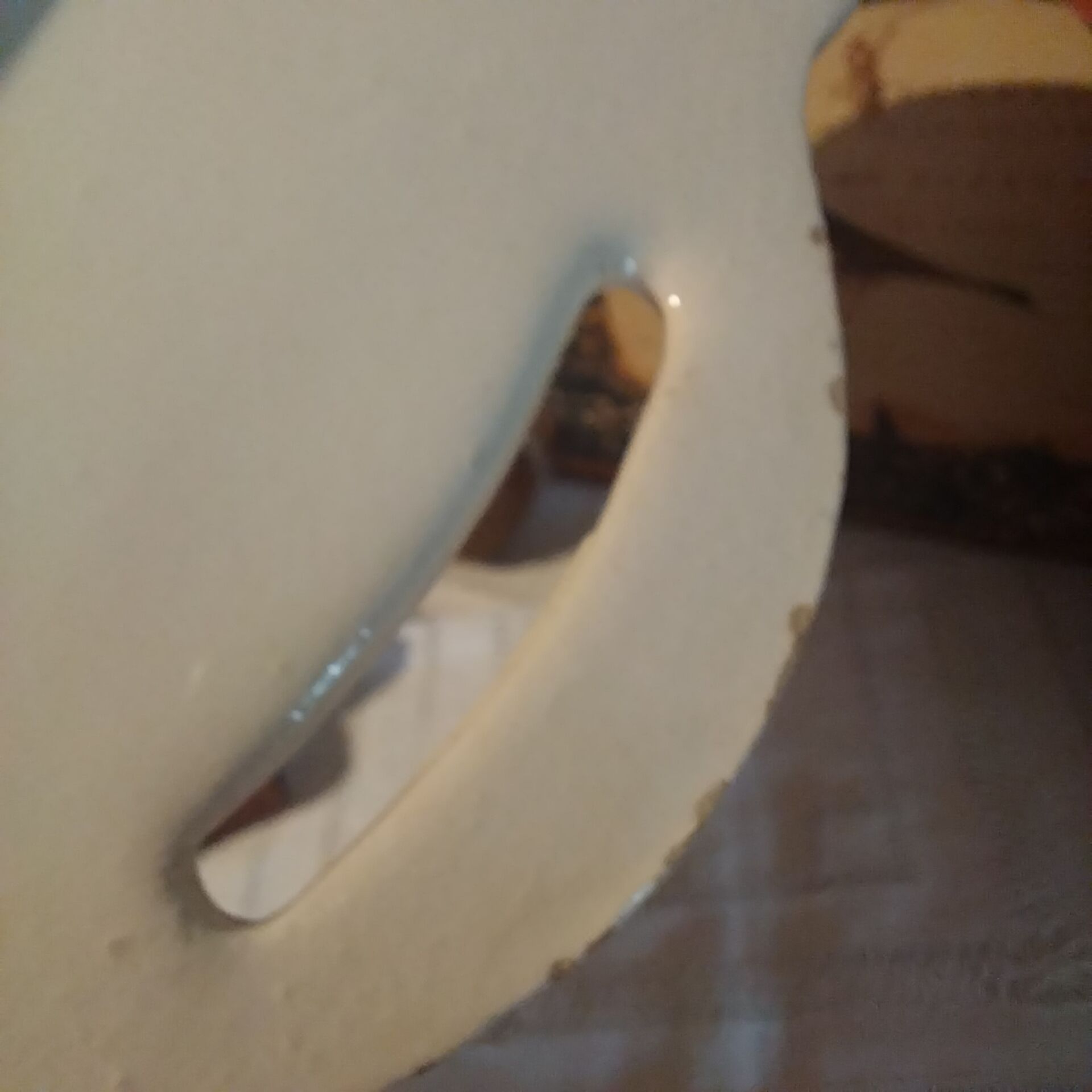 Old large half-porcelain dish Badonviller