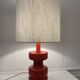 Mid-Century Modern Red Ceramic Table Lamp, 1960s