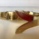 Large worked brass coat hook