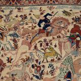 Tapis d'orient Iran Ispahan en laine et soie