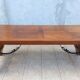 Large vintage table in solid walnut