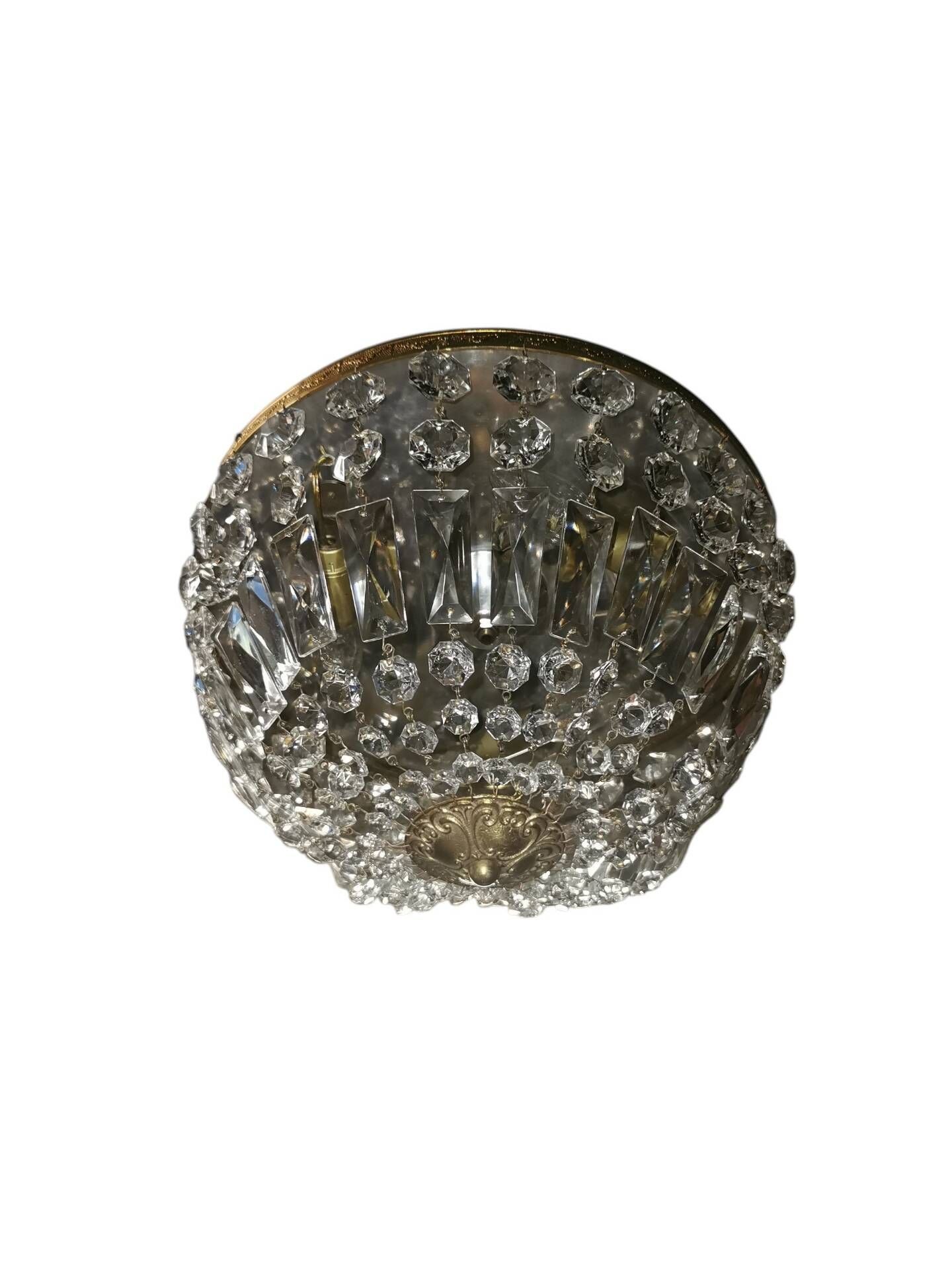 Crystal basket chandelier