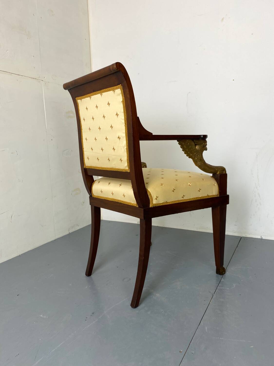 Fauteuil haut Empire français ancien