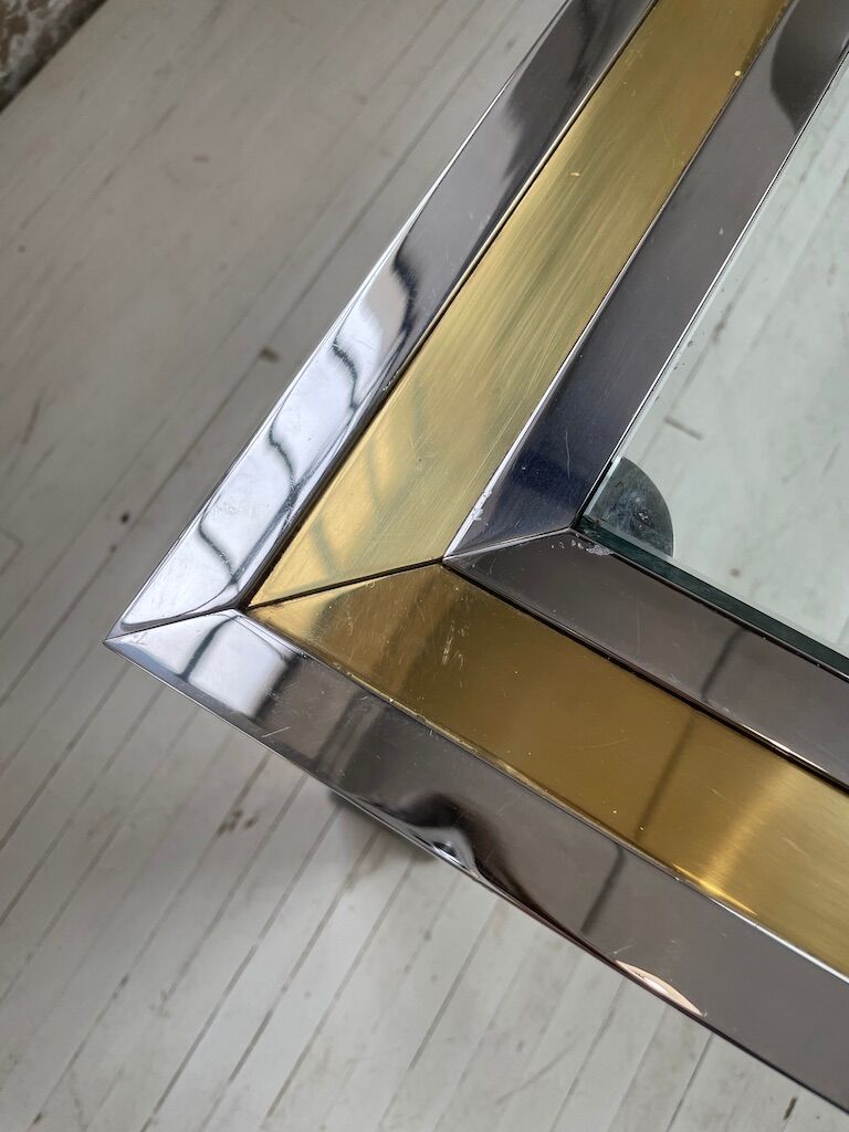 Brass chrome coffee table