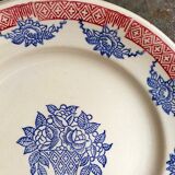 Six assiettes Art-Déco en faïence de Longwy  service"Normandie"