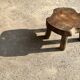 Mini low stool in upcycled old Asian teak H15 D24
