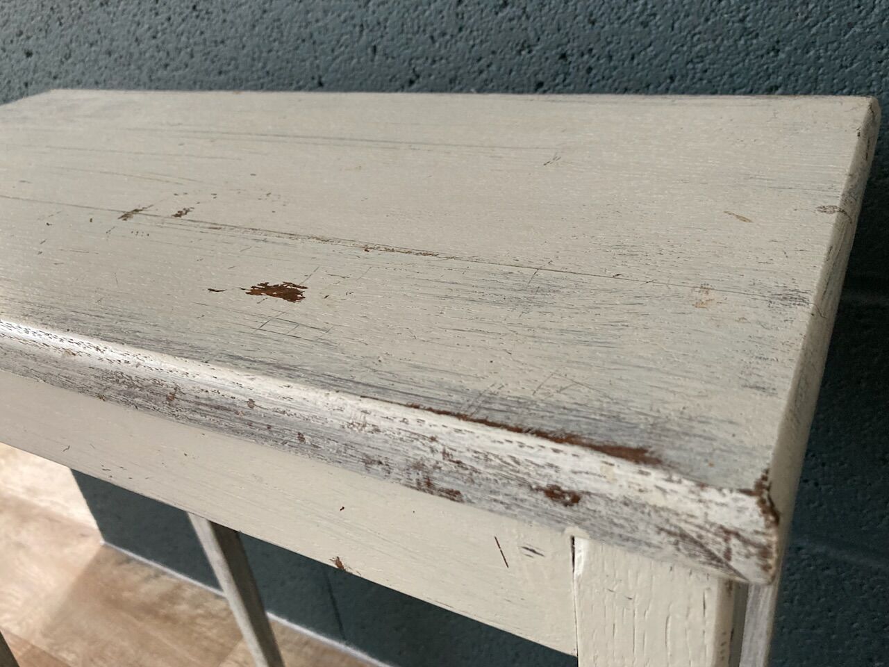 Side table in gray patinated oak