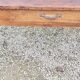 Farm table in oak and white wood 160cm 1 drawer t 20th century