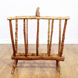 Raw wood magazine rack 1950