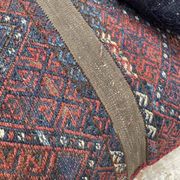 Pair of vintage XXL Kilim cushions