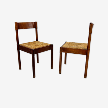 Ensemble de 2 chaises de salle à manger vintage, années 1960