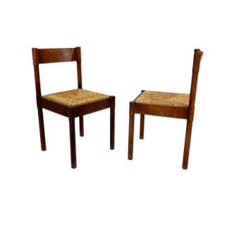 Ensemble de 2 chaises de salle à manger vintage, années 1960