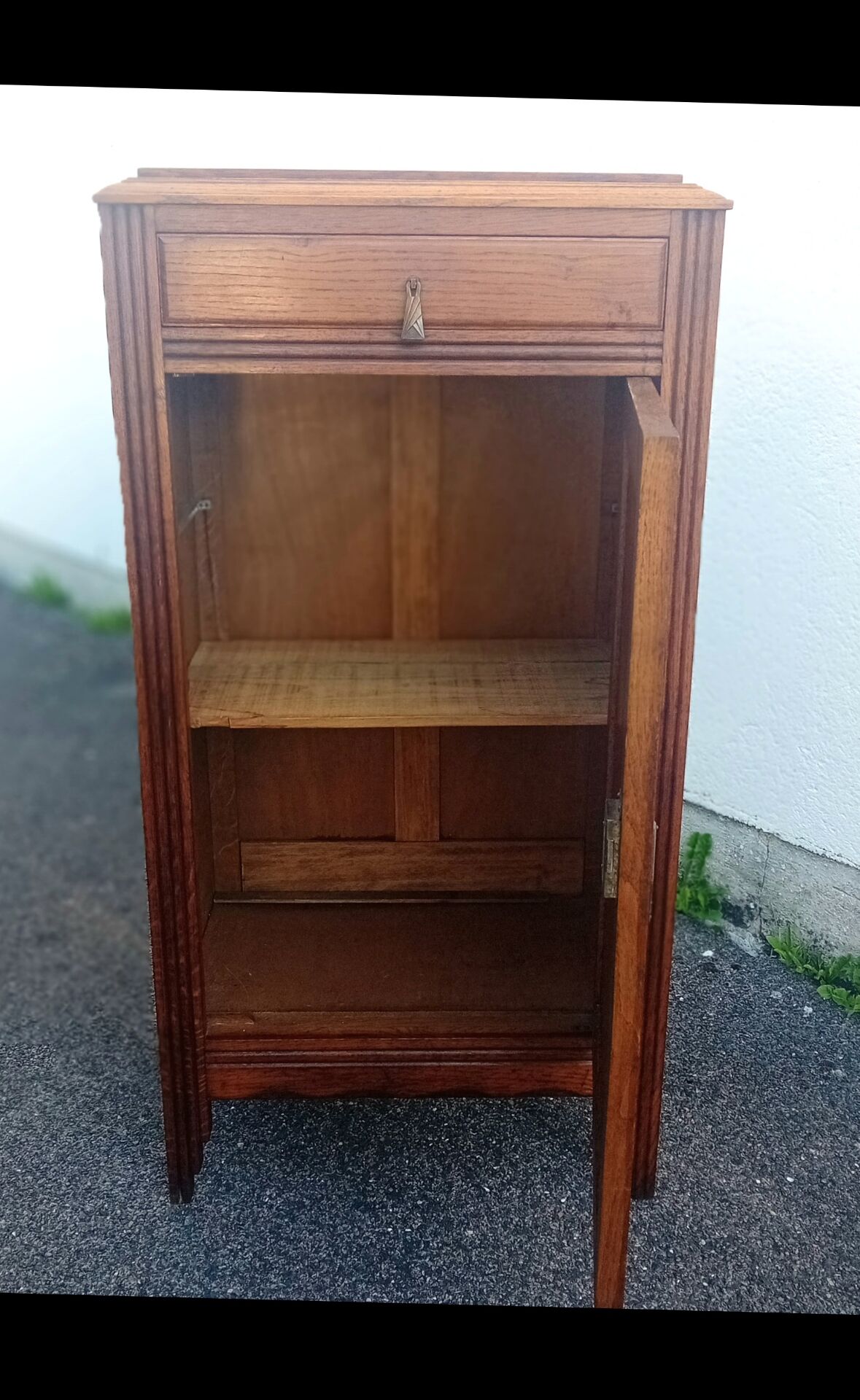 Art Deco oak jam cabinet