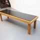 Vintage sidetable salontafel eikenhout graniet handgemaakt
