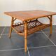 Vintage rattan coffee table 86x53x46 70s