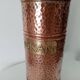 Old umbrella stand in copper, brass and porcelain