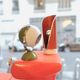 Foglio orange lamp by Lamperti from the 1960s