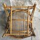 Vintage armchair basket or rattan shell - 1960