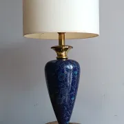 LE DAUPHIN lamp in vintage ceramic and brass