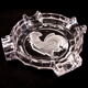 1930 art deco rooster glass ashtray