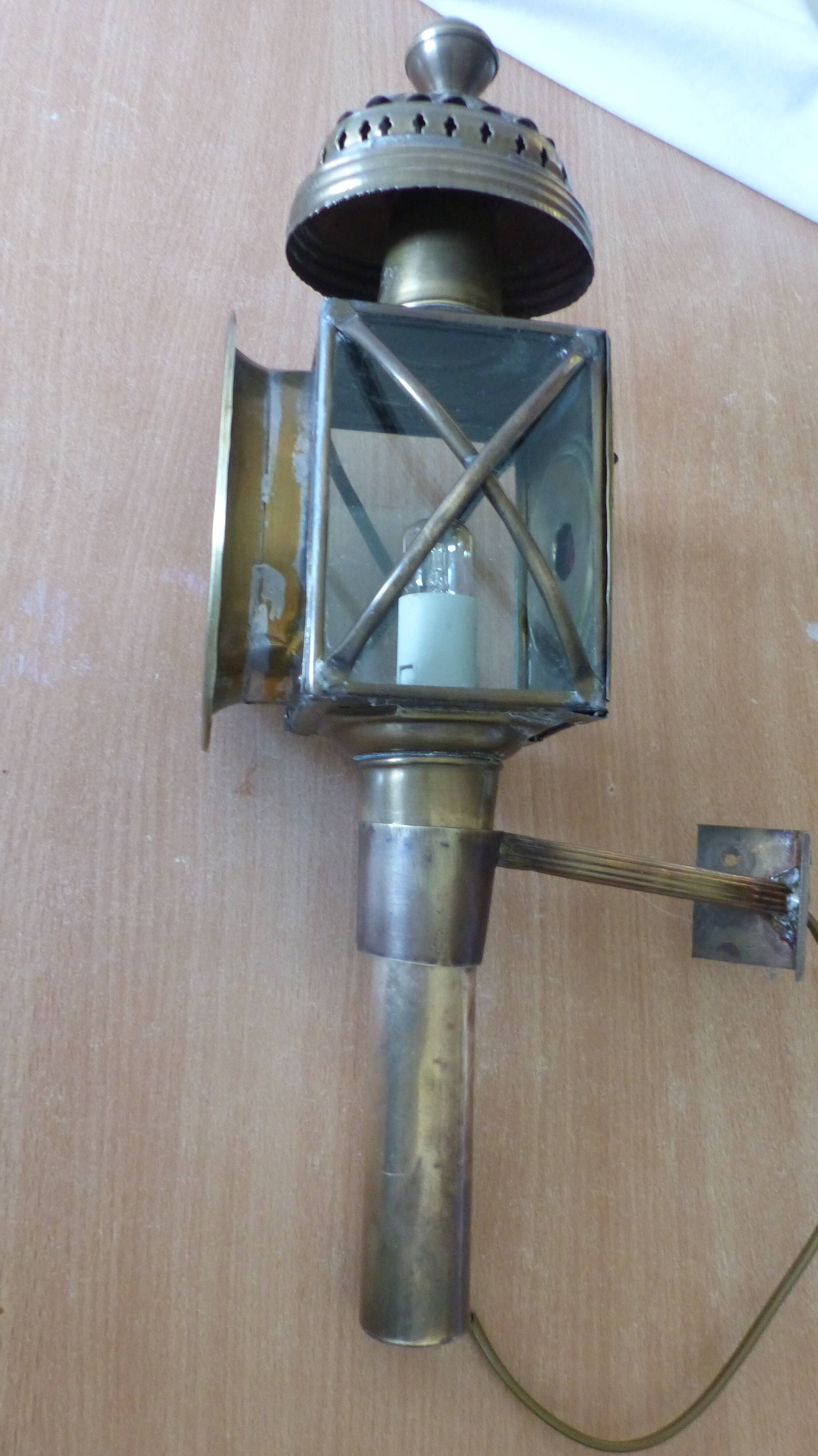Old carriage lamp