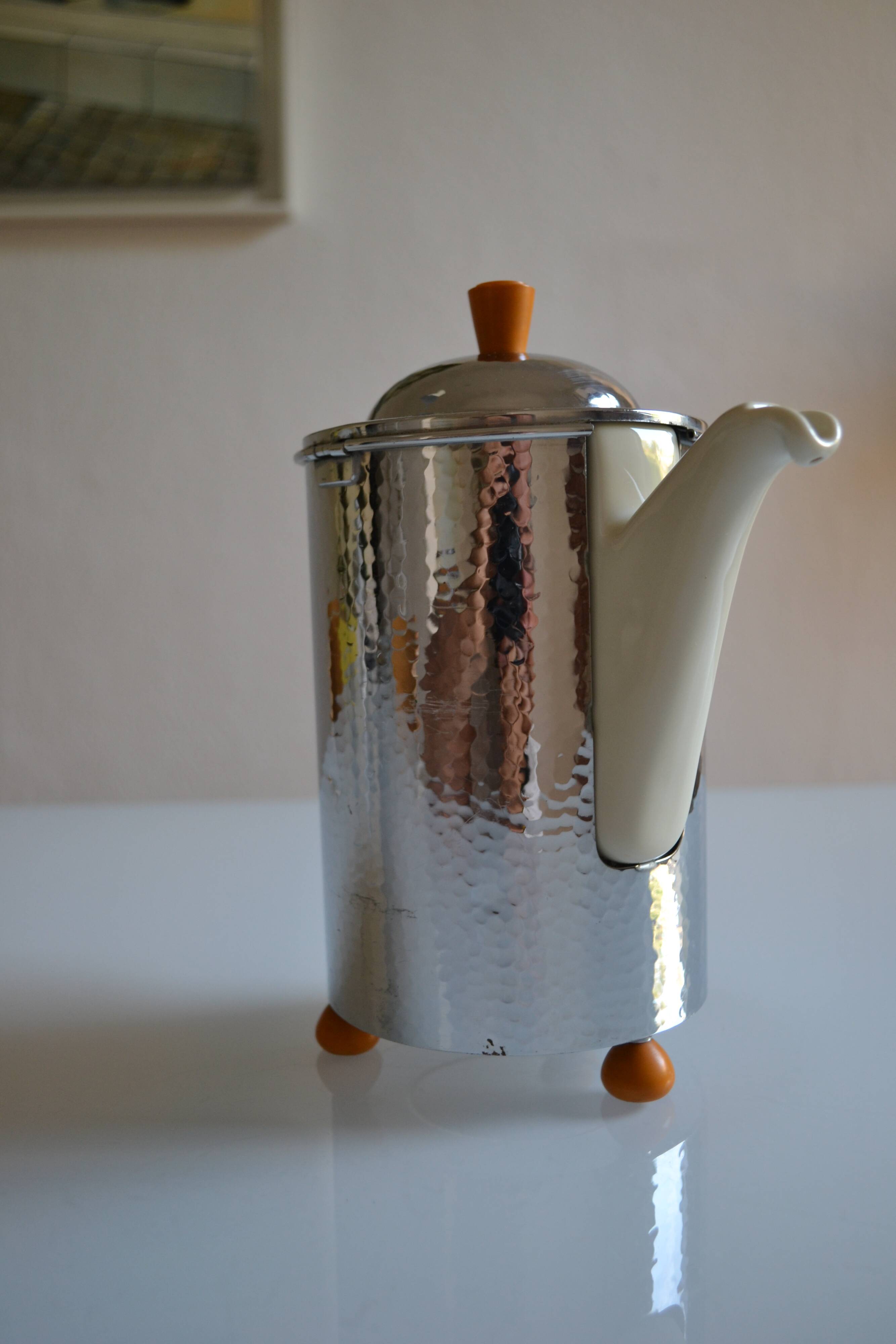 WMF Bauscher Weiden Germany 1930 Art Deco Bauhaus Teapot 1 liter