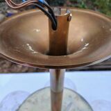 Antique Art Deco brass and glass chandelier