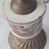 Pair of vintage brass/ceramic lamps